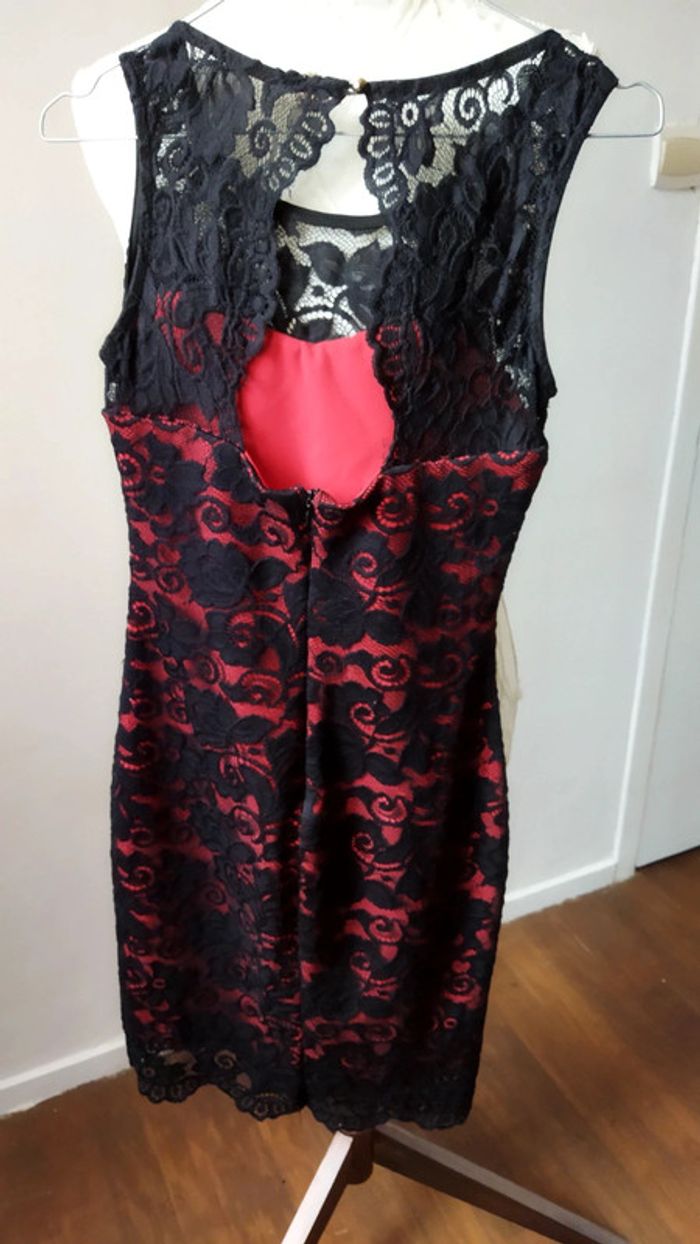 #aline11052405-robe noir rouge dentelle - photo numéro 2