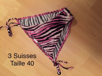 Culotte de maillot de bain motif zébré 3 Suisses taille 40