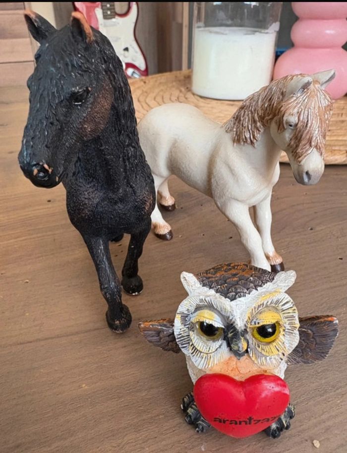 Lot 2 chevaux Schleich et Papo + 1 chouette - photo numéro 5