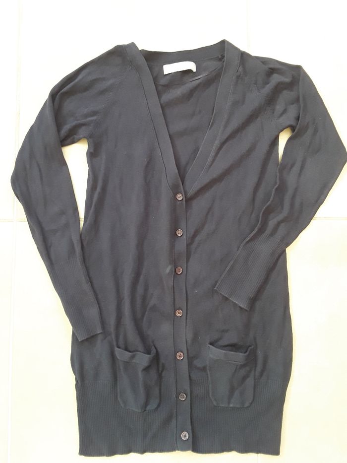Gilet long bleu marine femme en S ZARA TBE