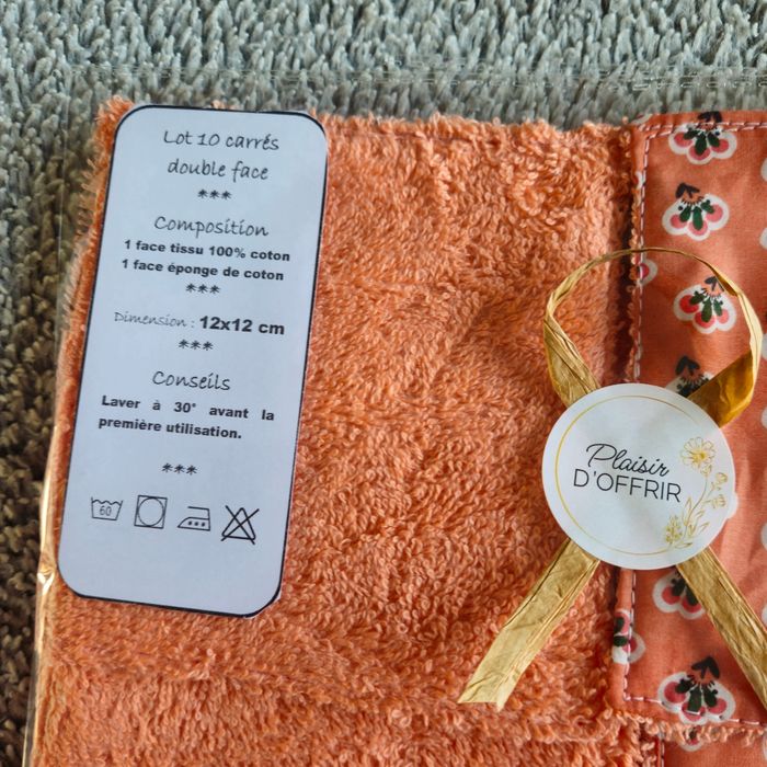 Lingettes lavables 12x12 cm - photo numéro 3