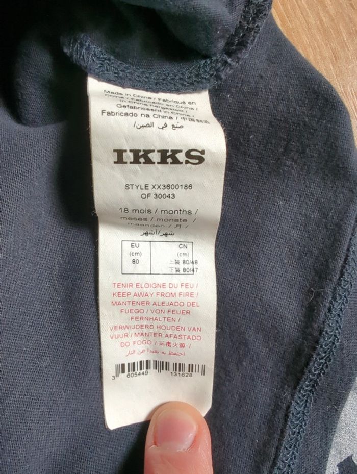 Ensemble salopette jean Tshirt garçon IKKS 18 mois - photo numéro 12