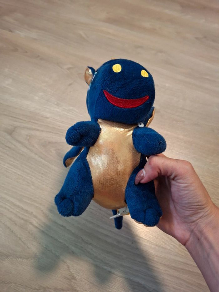 Peluche enfant dragon bleu fizzy - photo numéro 4