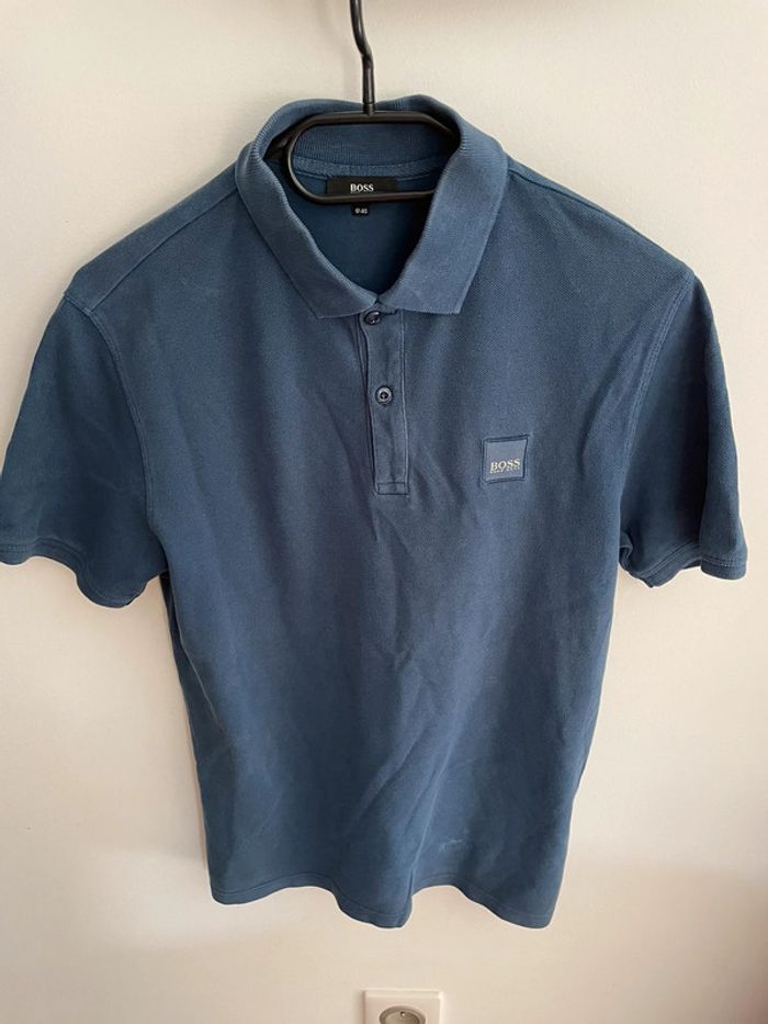 Polo Hugo Boss bleu gris boss 12 ans
