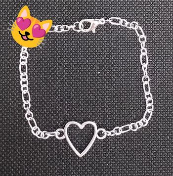 Bracelet argenté coeur