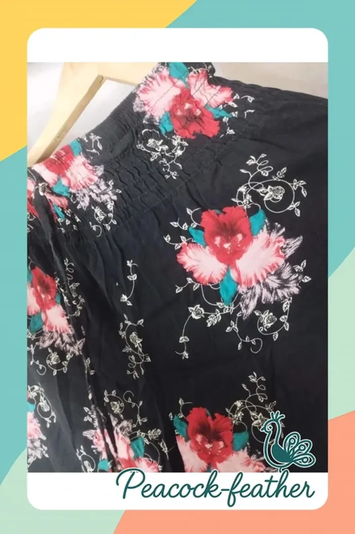 Pantalon fluide fleuri 40/42 - photo numéro 7
