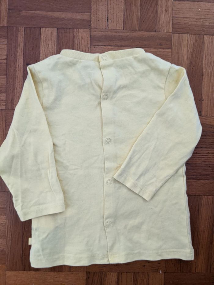 Tee-shirt jaune manches longues mouton Obaibi 6 mois 67 cm - photo numéro 4