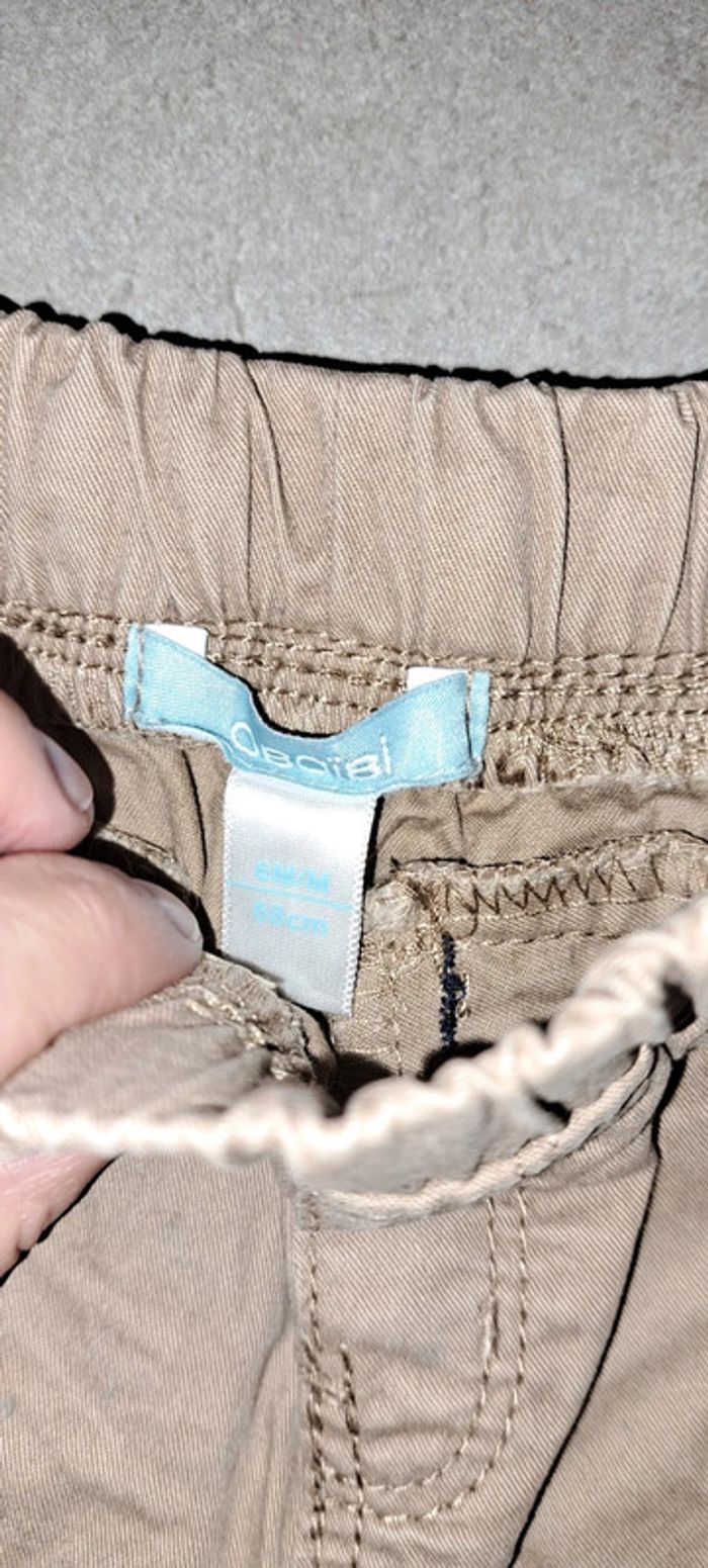 Pantalon beige Obaïbi 6 mois - photo numéro 3
