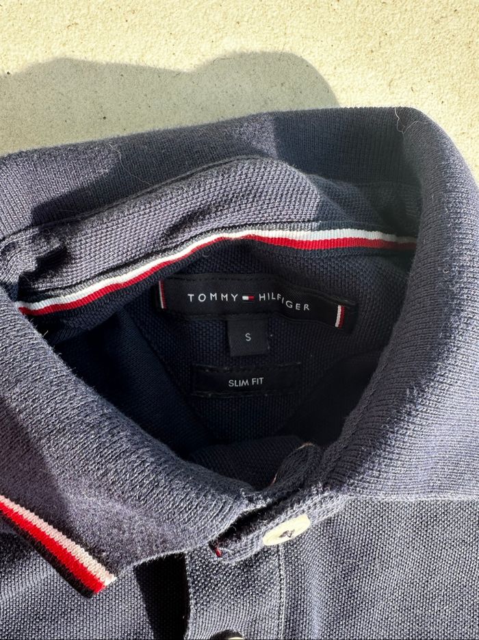 Polo Tommy Hilfiger Slim Fit bleu marine 👕 - photo numéro 4
