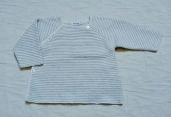 Bout'chou gilet brassière rayures 1 mois