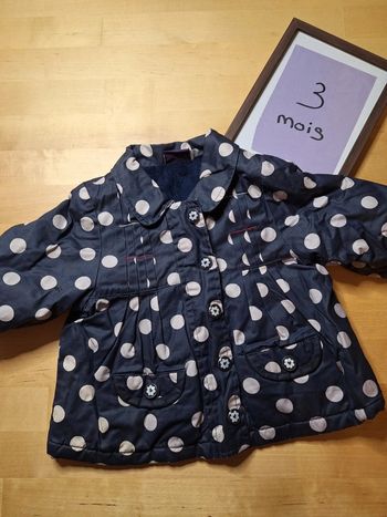 Manteau pour fille taille 3 mois Marque Sergent Major très bon état