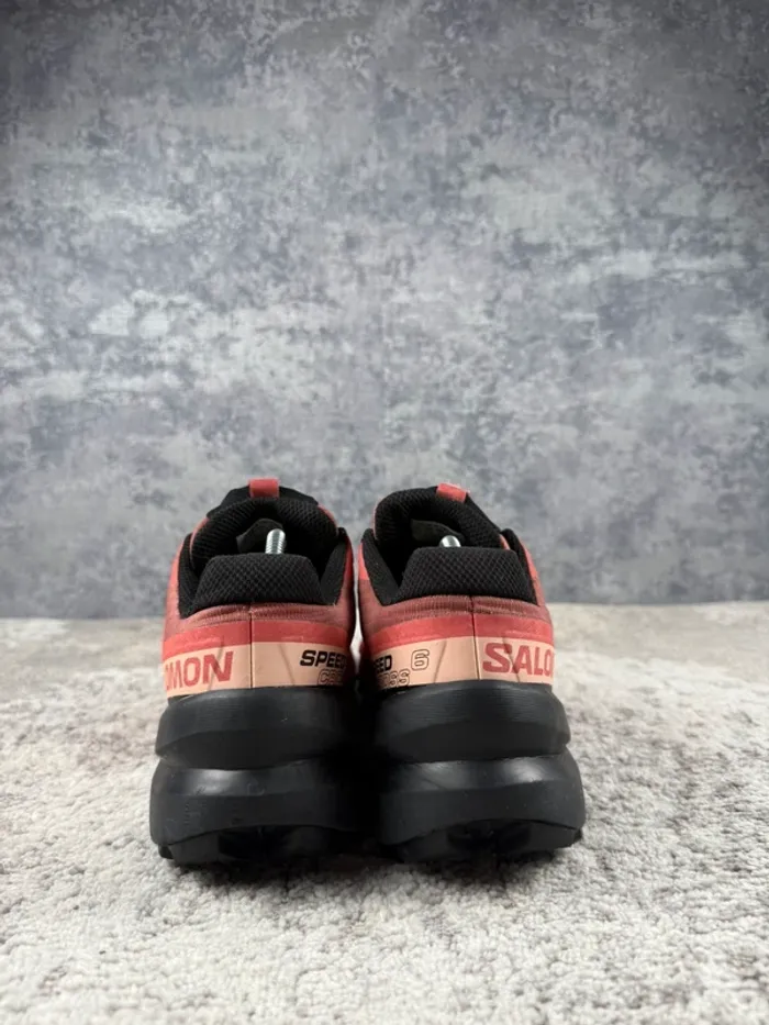 Salomon SpeedCross 6 - Black & Orange & Bordeaux - photo numéro 4