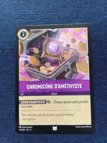 Carte Lorcana (Disney) - Chromicône d’Améthyste - 66/204 - FR - 5