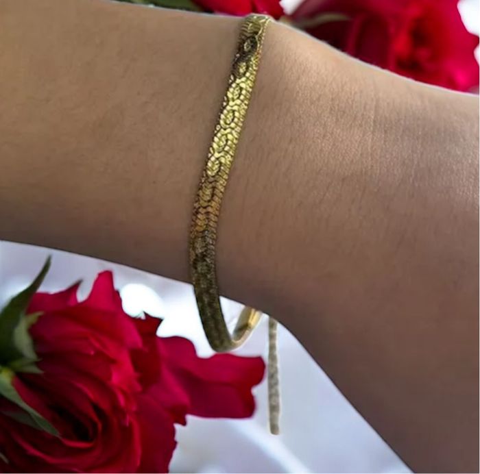 Bracelet "Serpent" Élégant - Plaqué Or 18K - photo numéro 1
