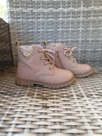 Bottines coeurs pailletés A1251