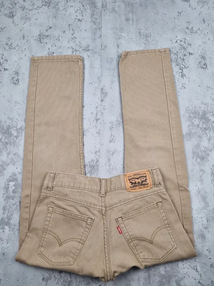 Jean Levi’s 513 Slim Straight en velours – Beige – Taille 34 Femme - photo numéro 3