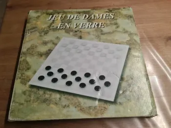 Proche du neuf grand Jeu De Dames En Verre,