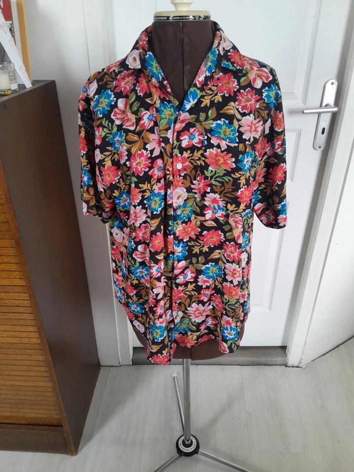 Chemise vintage manche courte fleurie wing Wonder woman