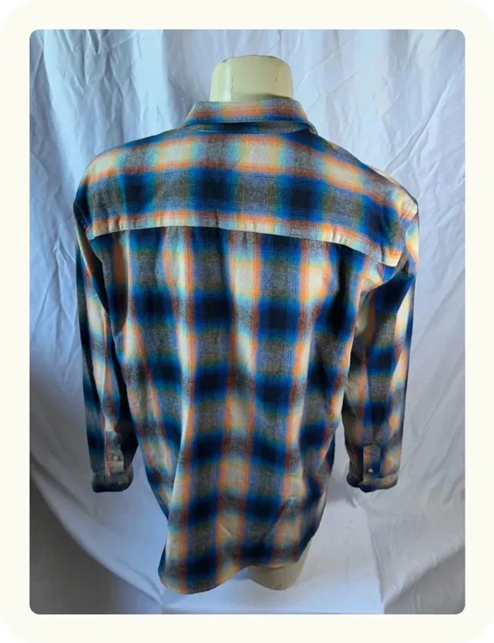 Chemise manches longues carreaux Homme Zara Taille XL - photo numéro 2