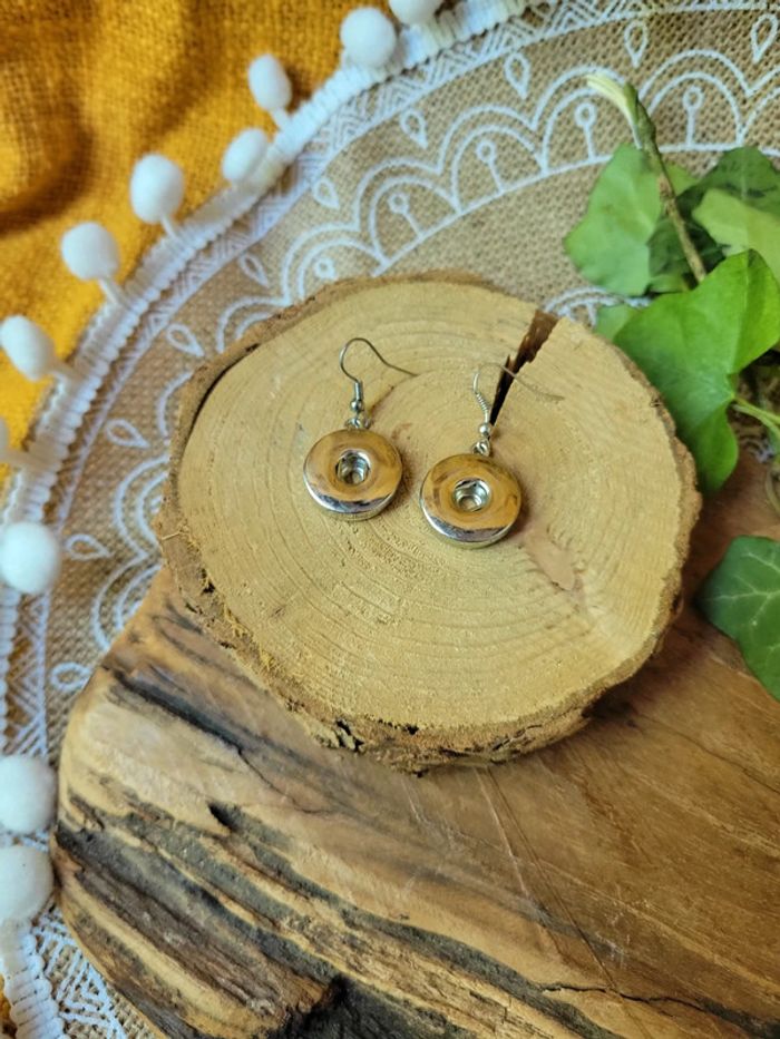 Boucles d'oreilles fantaisies pour chunk pour bouton pression - photo numéro 4