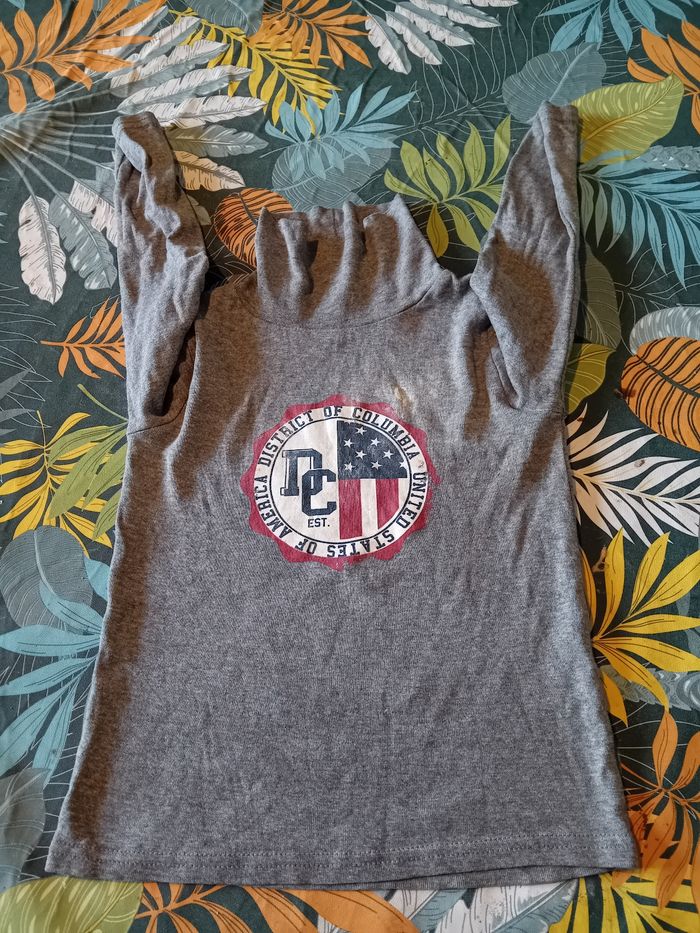 Sous-pull gris col roulé Kiabi