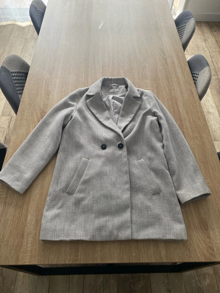 Manteau caban mi saison mango 12 ans gris neuf
