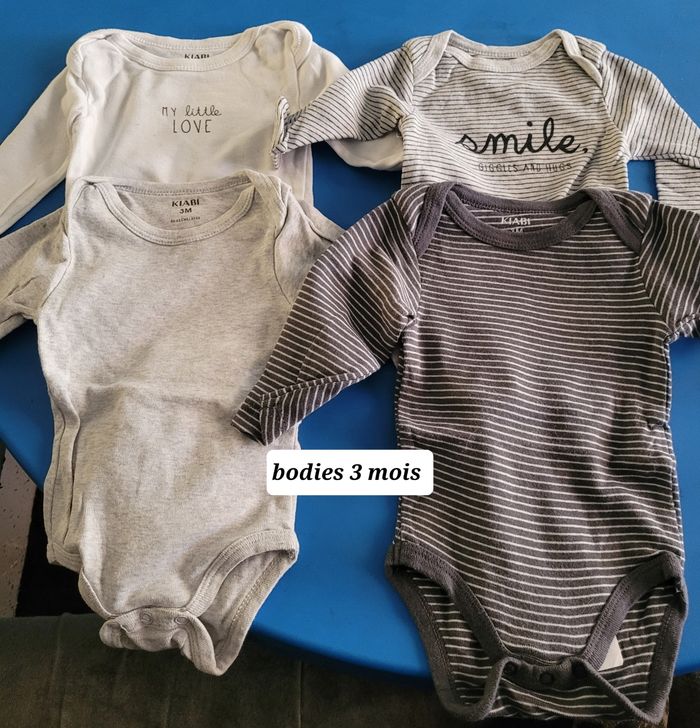 4 bodies manches longues kiabi