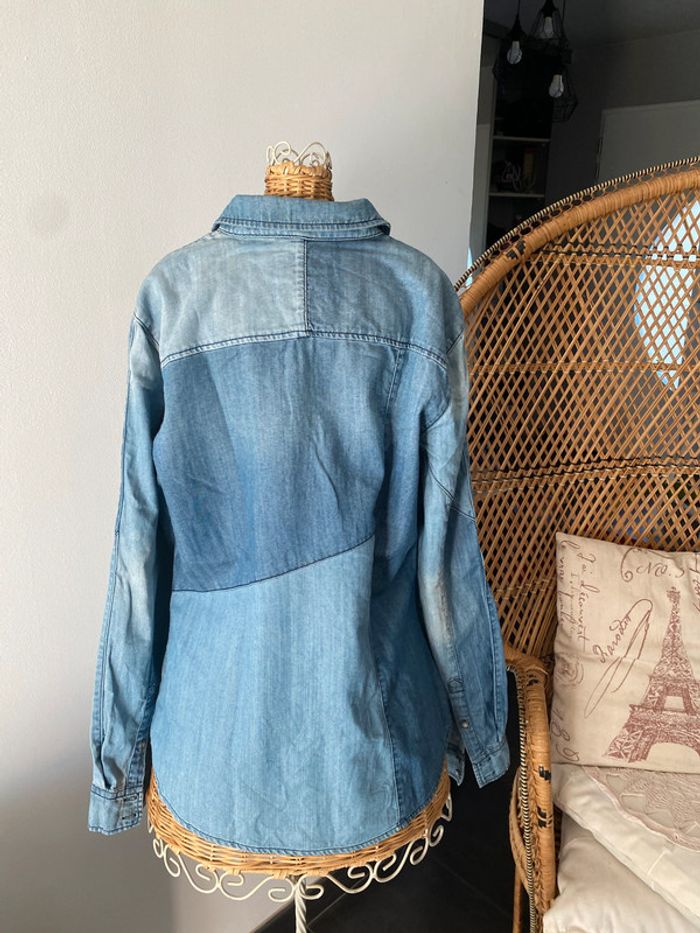 Chemise en jeans Esprit Denim bleue denim taille M - photo numéro 7