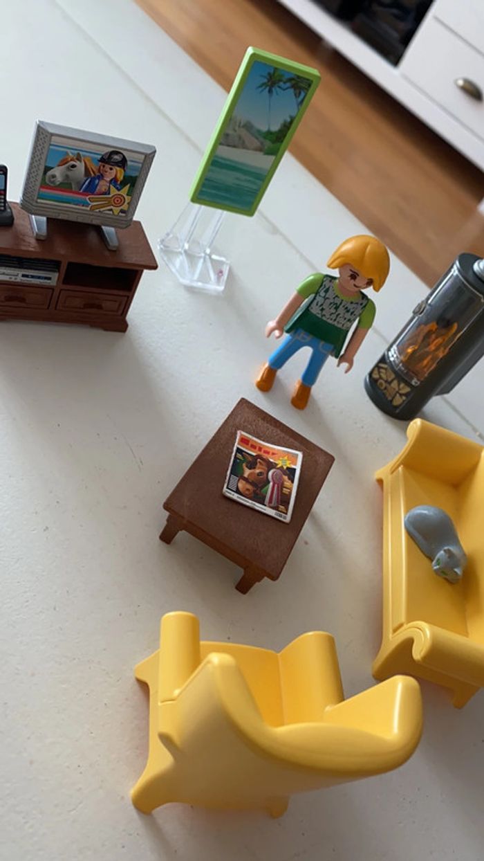 Salon avec poêle playmobil - photo numéro 2