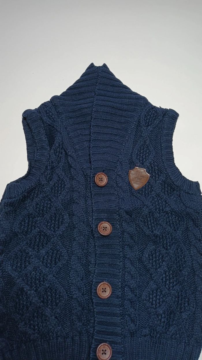 Gillet en laine bleu marine pour garçon taille 4 ans