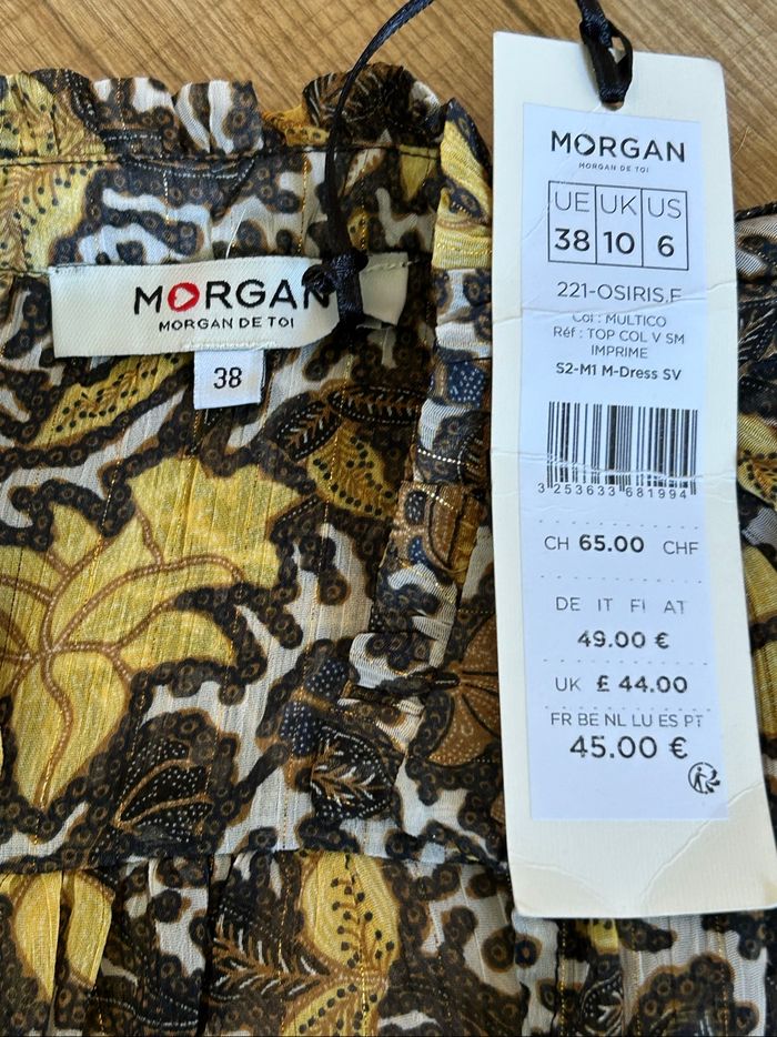 Blouse imprimée transparente neuve sans manches Morgan taille 38 (valeur 45€) - photo numéro 9