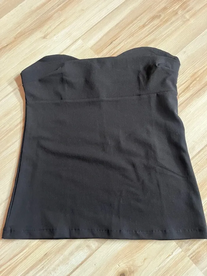 haut bustier noir zara à texture