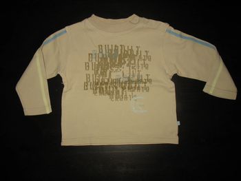  TEE SHIRT ML BEIGE BÉBÉ GARÇON "OBAÏBI" - 23 MOIS - n°01