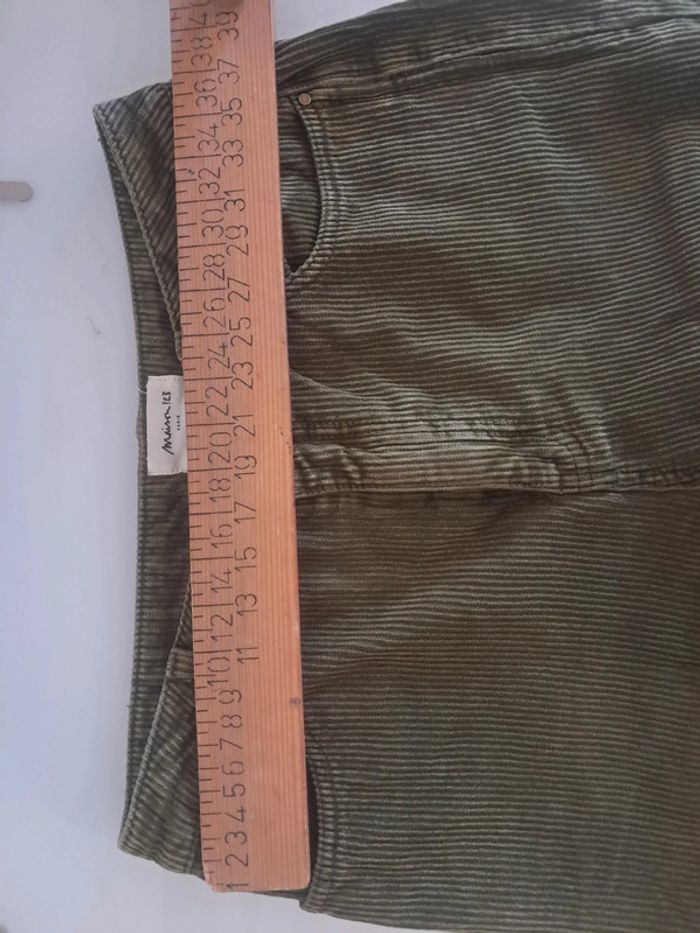 Maison 123 pantalon velour kaki jambes larges T 36 - photo numéro 11