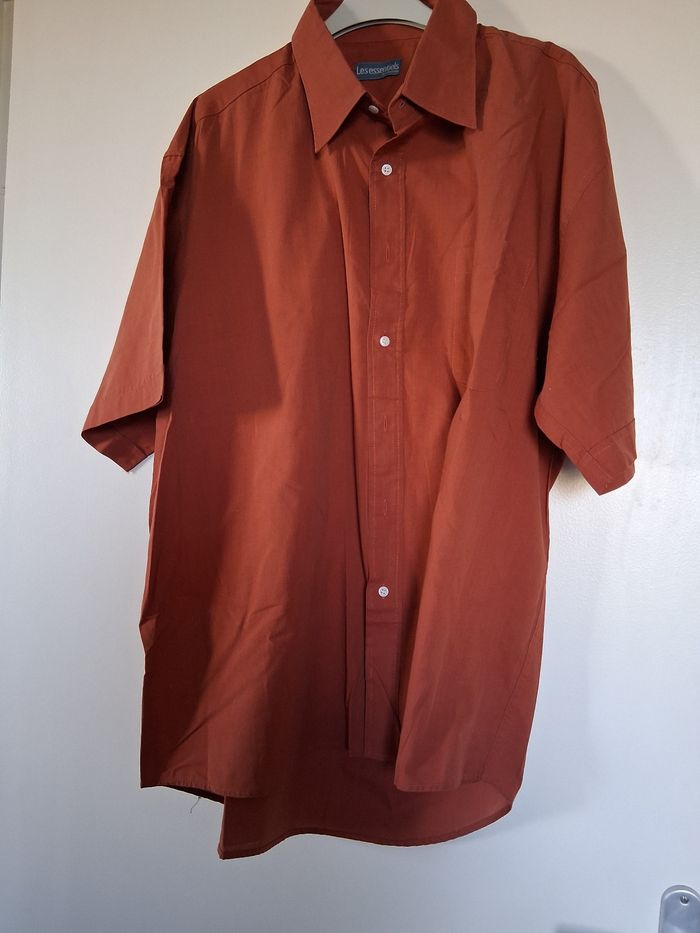 Chemise manches courtes marron " t- 43-44
