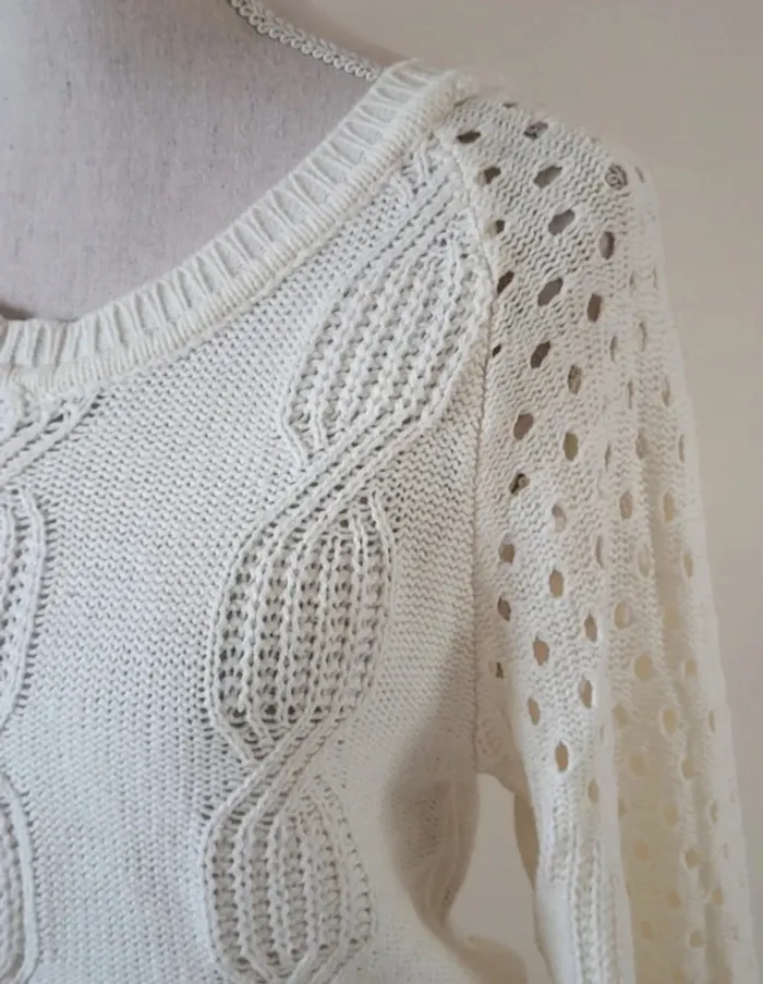 Pull écru Cache Cache Taille 36 - photo numéro 4