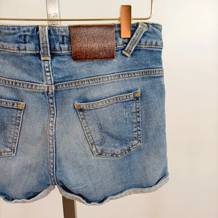 Short en jean délavé bleu clair Ltb jns T.XS coupe droite casual A922 - photo numéro 7