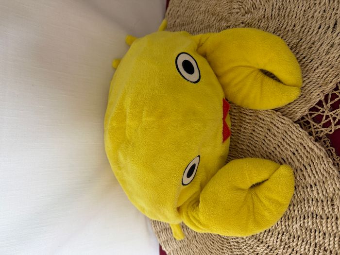 doudou peluche crabe korall krabba jaune - photo numéro 4