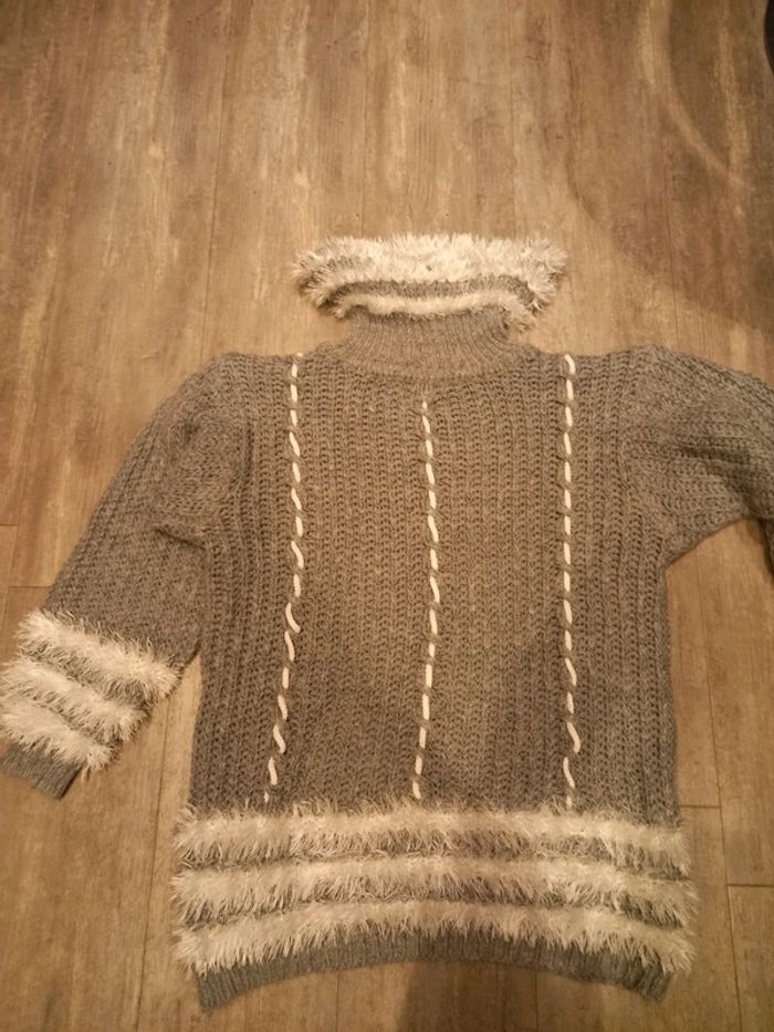 Pull en laine femme 40/42 gris - photo numéro 3