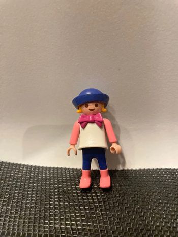 Playmobil figurine fille chapeau bleu 5510 5955 enfant belle époque 1900 série rose