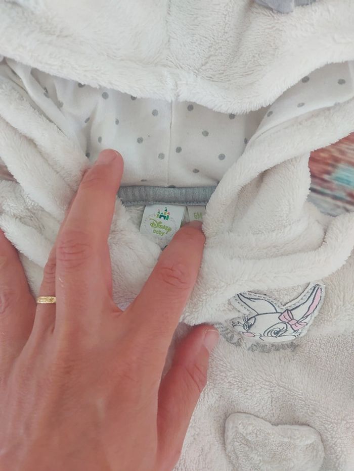 Gilet tour doux disney 6 mois fille lapin - photo numéro 2