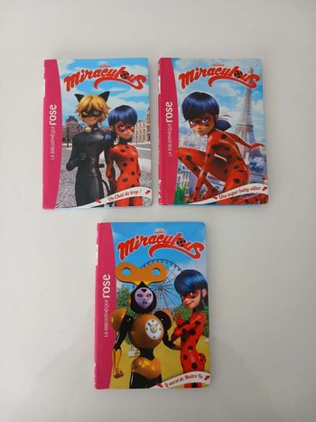 Lot de 3 Livres Miraculous - Bibliothèque Rose (Hachette)