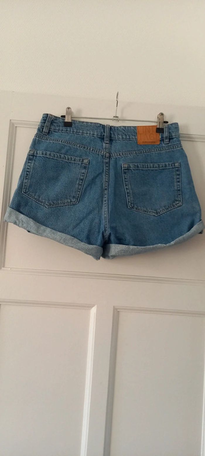Short en jean taille haute stradivarius 40 - photo numéro 2