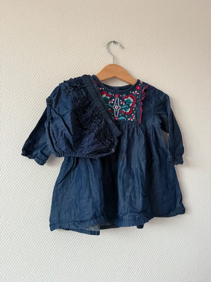 Magnifique robe jean avec culotte bloomer