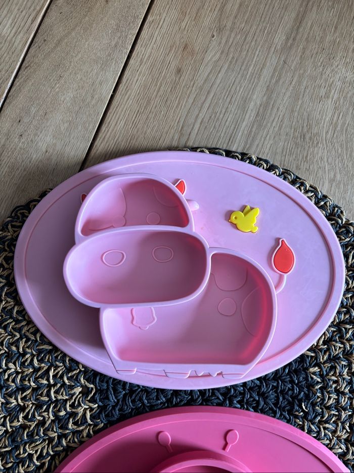 2 assiettes bébé silicone - photo numéro 2