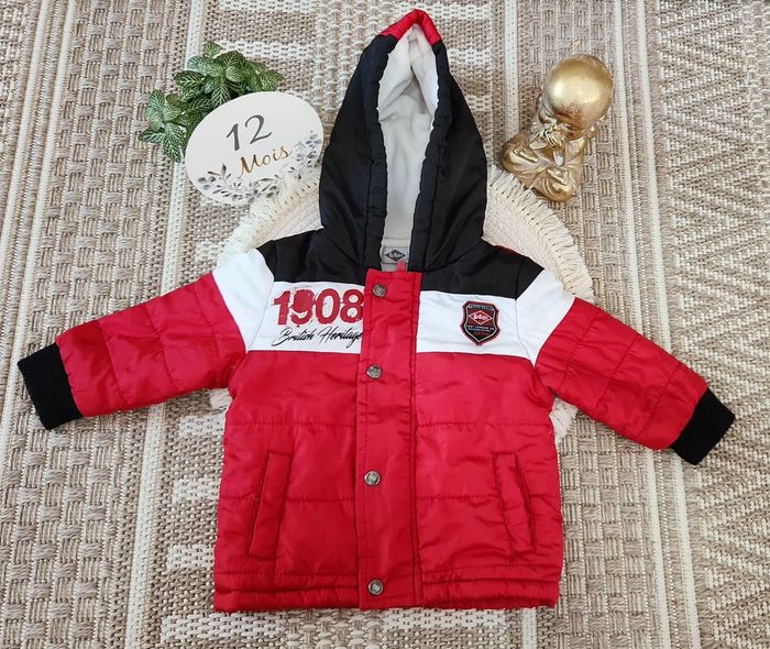 Manteau garçon 12mois Lee Cooper Rouge Blanc