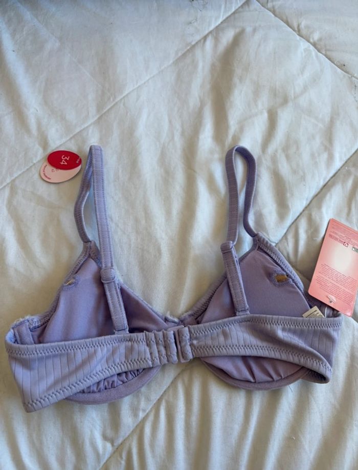 Haut de maillot de bain bikini violet Lila coque armature taille XS/34 Penti neuf - photo numéro 5