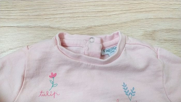 Ensemble 3/6 mois mi saison fleurs noeud - photo numéro 8