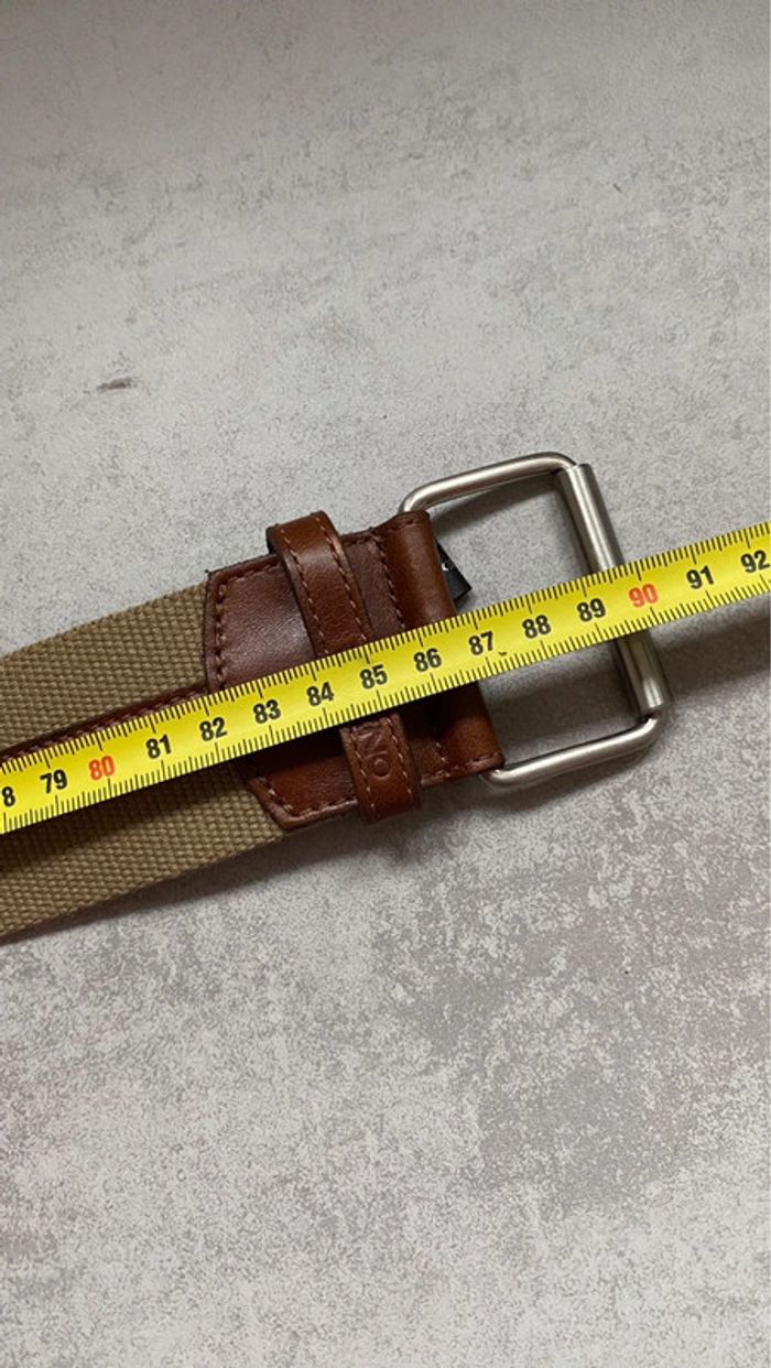 Ceinture en cuir et tissu marron beige Kenzo - photo numéro 6