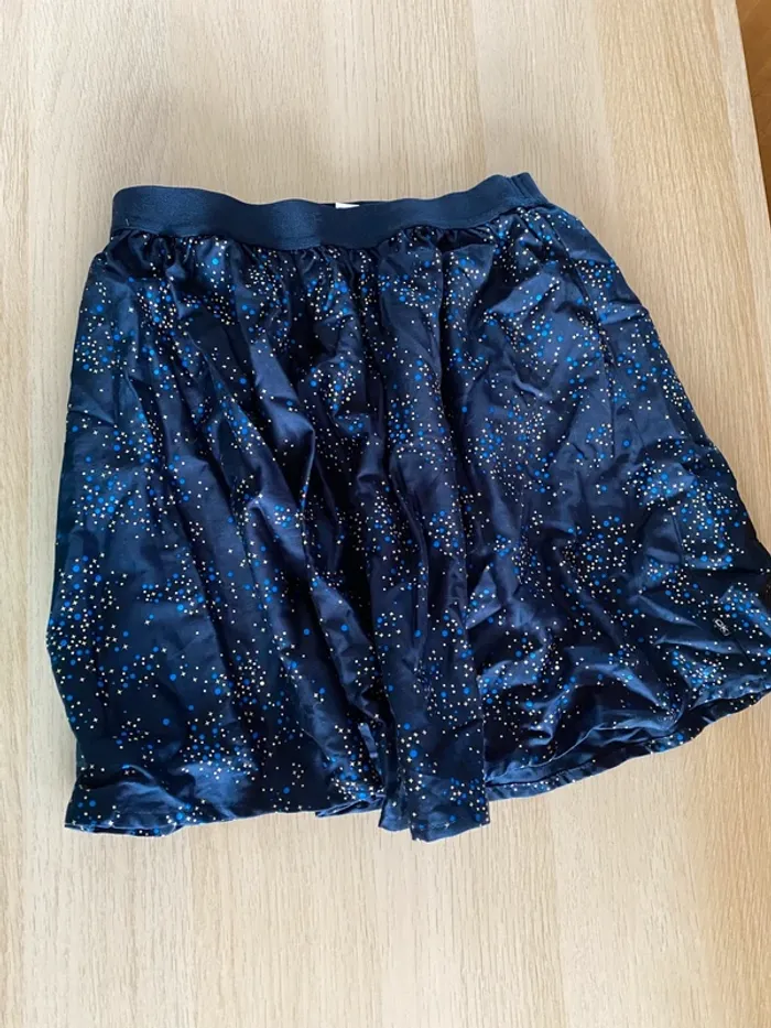 Jupe fille okaidi bleu fête Noël nouvel an 8 ans - photo numéro 2